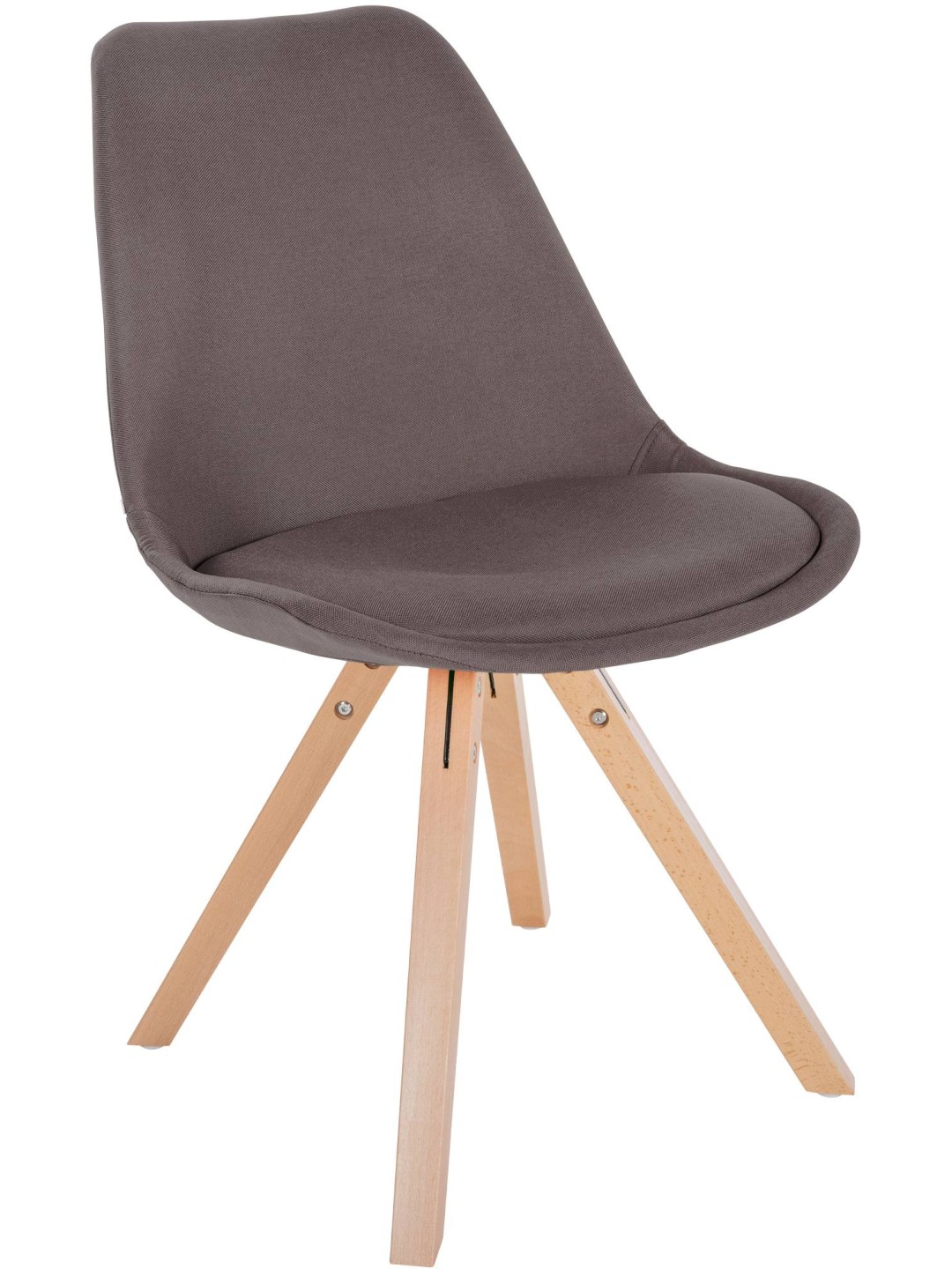 Chaise Sofia Tissu Carré, taupe
