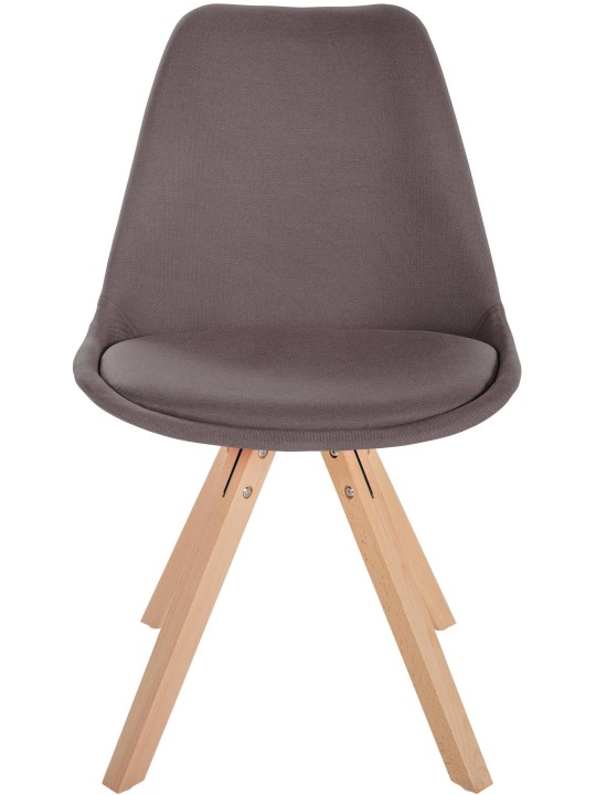 Chaise Sofia Tissu Carré, taupe