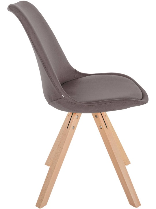 Chaise Sofia Tissu Carré, taupe