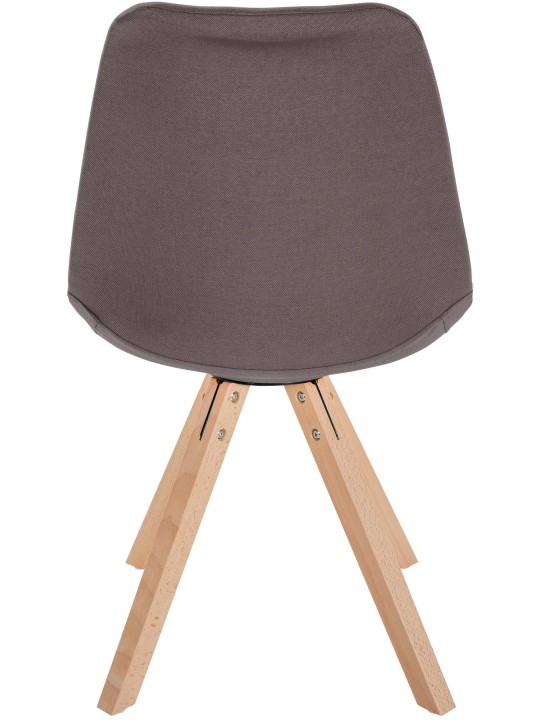 Chaise Sofia Tissu Carré, taupe
