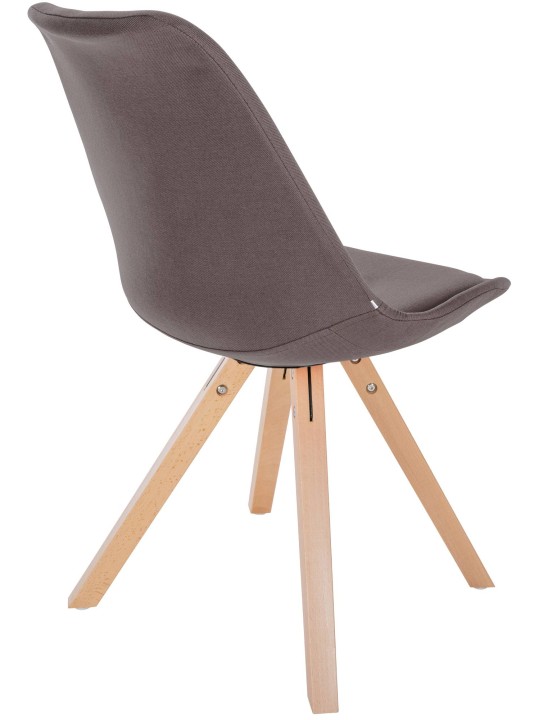 Chaise Sofia Tissu Carré, taupe