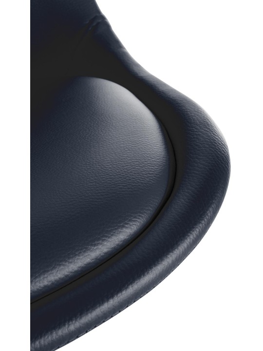 Chaise Sofia simili cuir Carré, noir