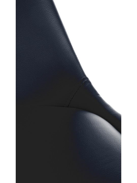 Chaise Sofia simili cuir Carré, noir