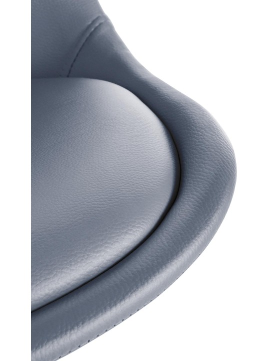 Chaise Sofia simili cuir Carré, gris