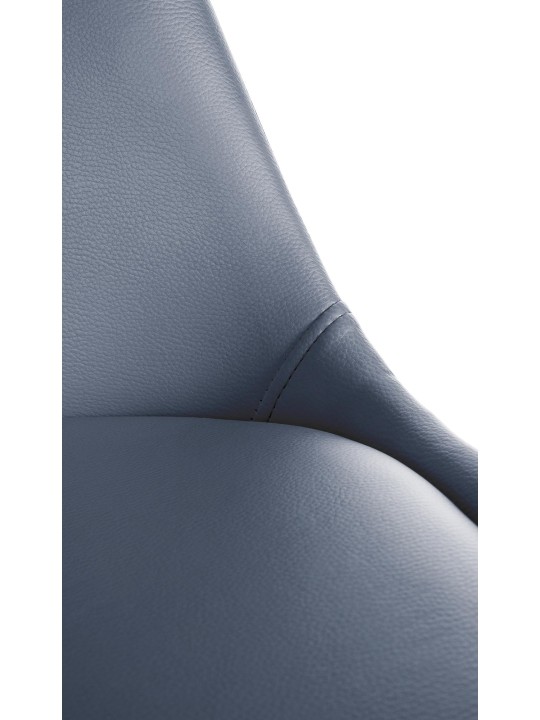 Chaise Sofia simili cuir Carré, gris