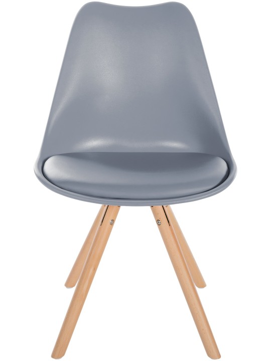 Chaise Sofia Plastique Ronde, gris