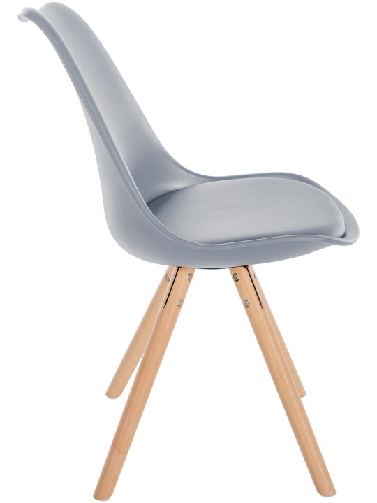 Chaise Sofia Plastique Ronde, gris