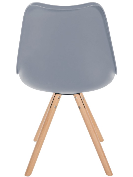 Chaise Sofia Plastique Ronde, gris