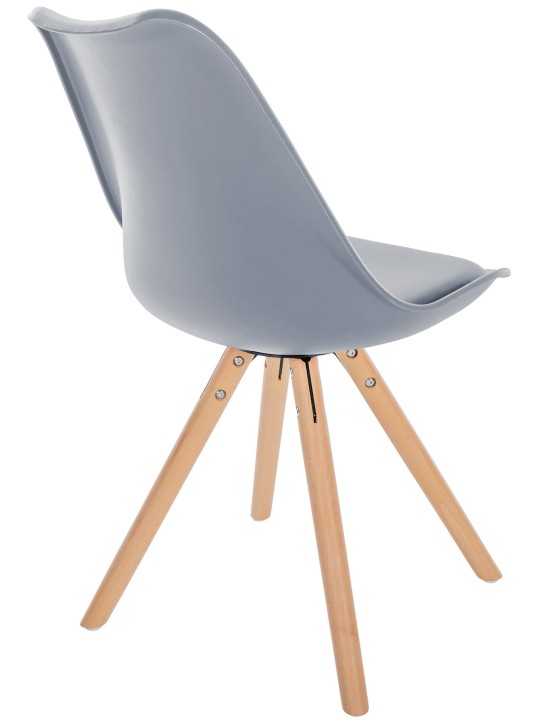 Chaise Sofia Plastique Ronde, gris