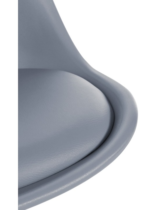 Chaise Sofia Plastique Ronde, gris