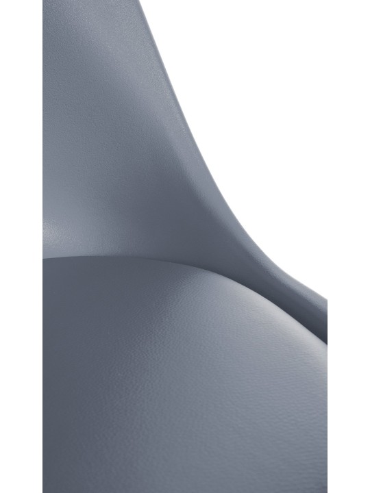 Chaise Sofia Plastique Ronde, gris