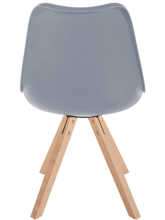 Chaise Sofia Plastique Carré, gris