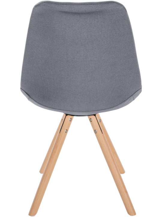 Chaise Sofia Tissu Ronde, gris clair