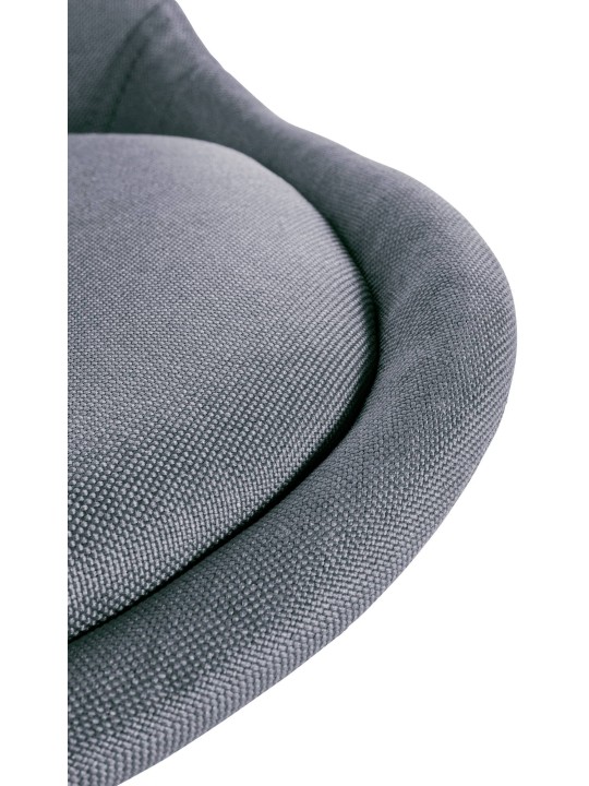 Chaise Sofia Tissu Ronde, gris clair