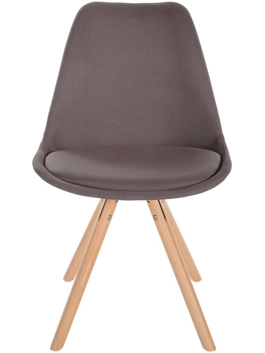Chaise Sofia Tissu Ronde, taupe