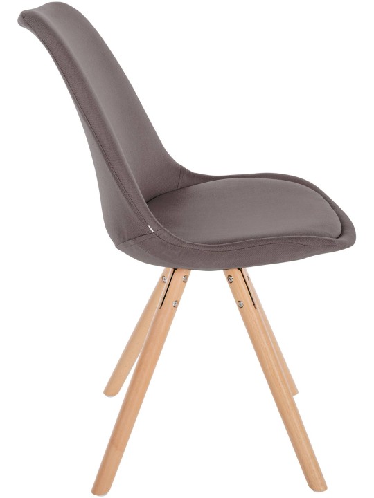 Chaise Sofia Tissu Ronde, taupe