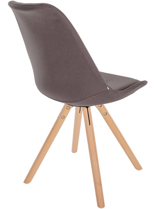 Chaise Sofia Tissu Ronde, taupe