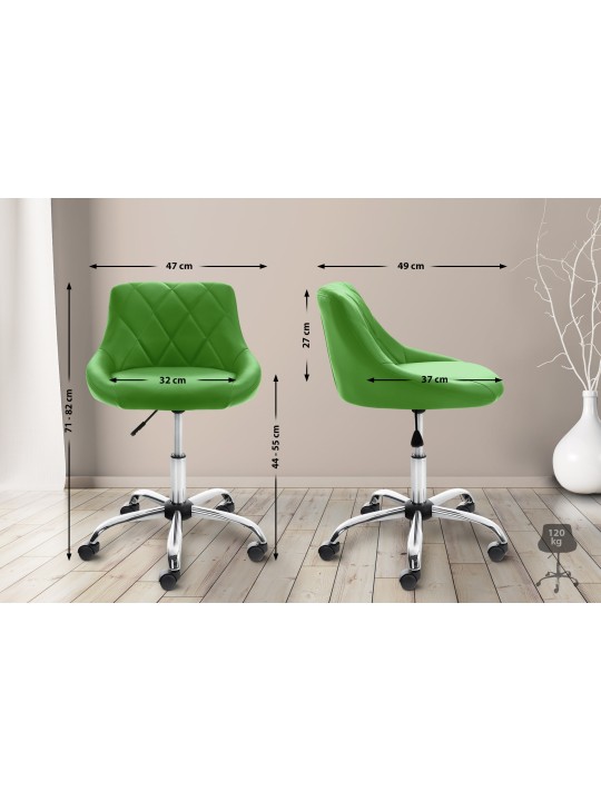 Tabouret de travail Lazio simili cuir, vert Tabouret de travail Lazio simili cuir, vert