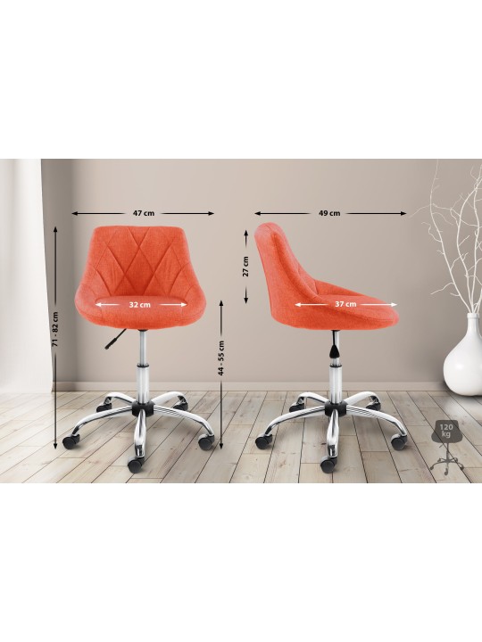 Tabouret de travail Lazio tissu, orange Tabouret de travail Lazio tissu, orange