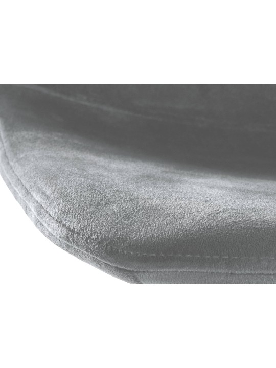 Tabouret de bar Divo velours chrome, gris