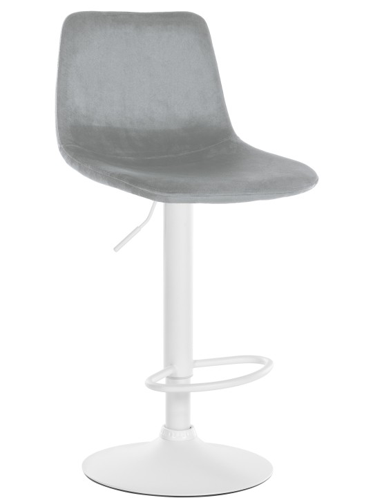 Tabouret de bar Divo velours, gris