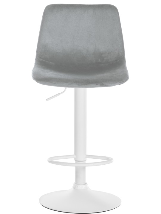 Tabouret de bar Divo velours, gris
