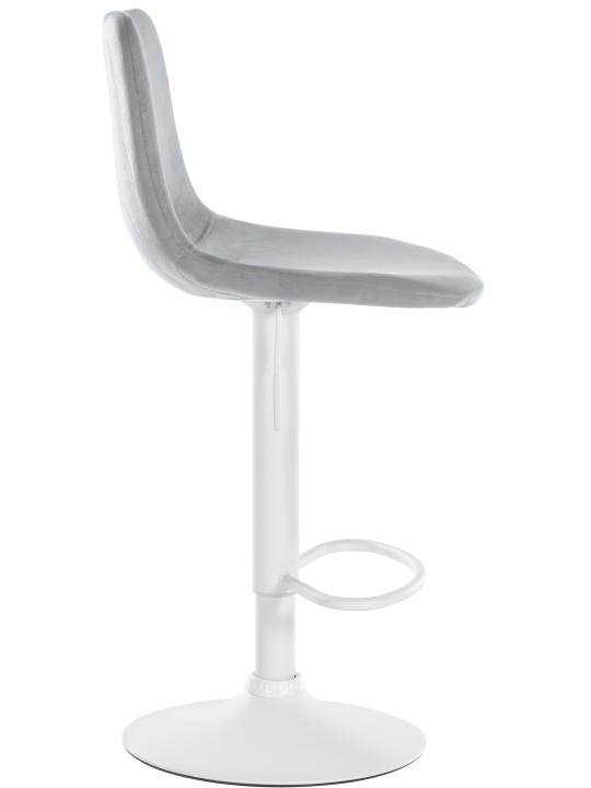 Tabouret de bar Divo velours, gris