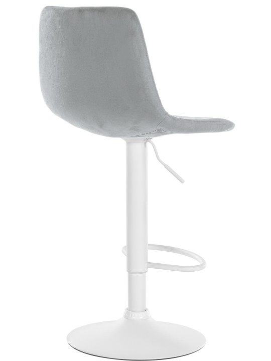 Tabouret de bar Divo velours, gris