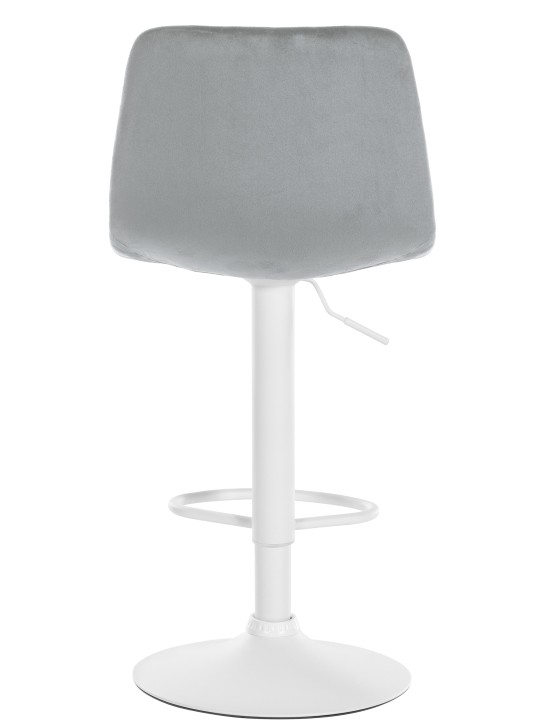 Tabouret de bar Divo velours, gris