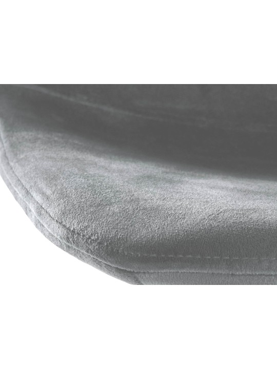Tabouret de bar Divo velours, gris