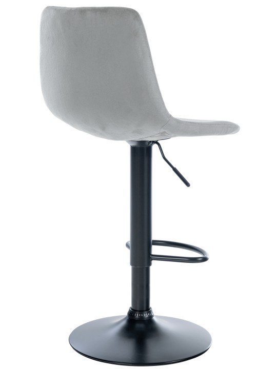 Tabouret de bar Divo velours, gris
