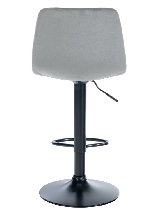 Tabouret de bar Divo velours, gris