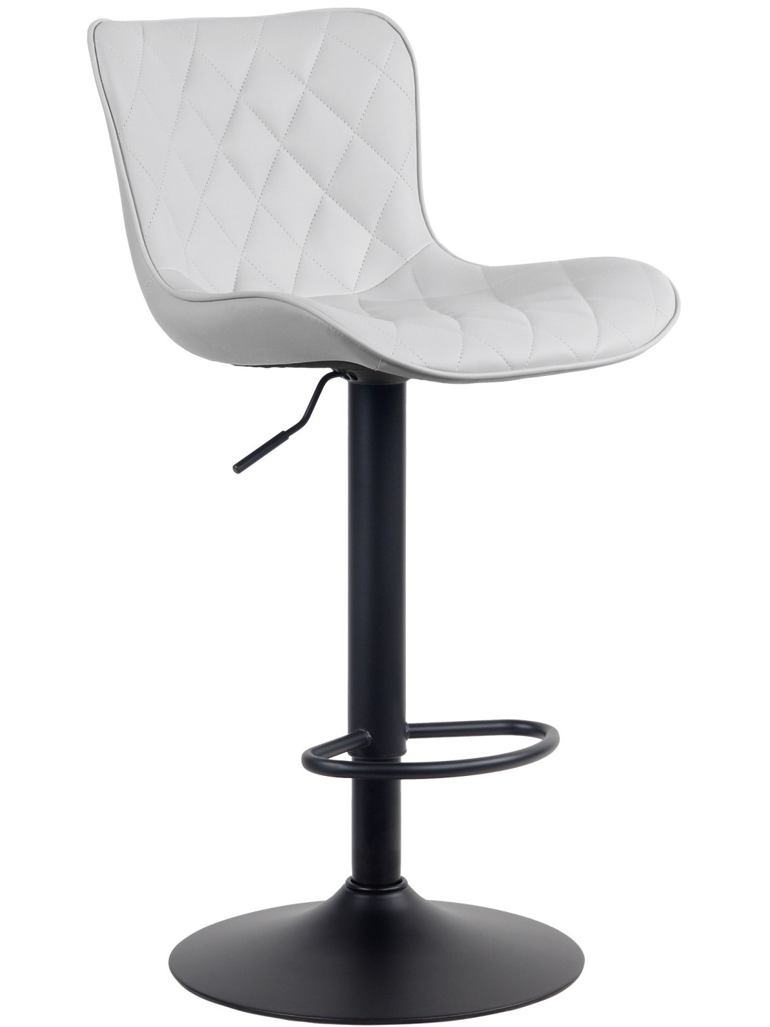 Tabouret de bar Emma simili cuir, blanc