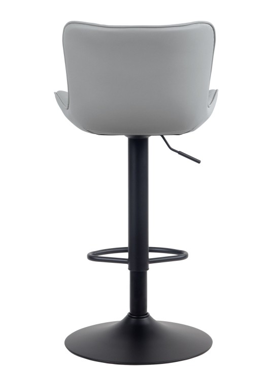 Tabouret de bar Emma simili cuir, gris