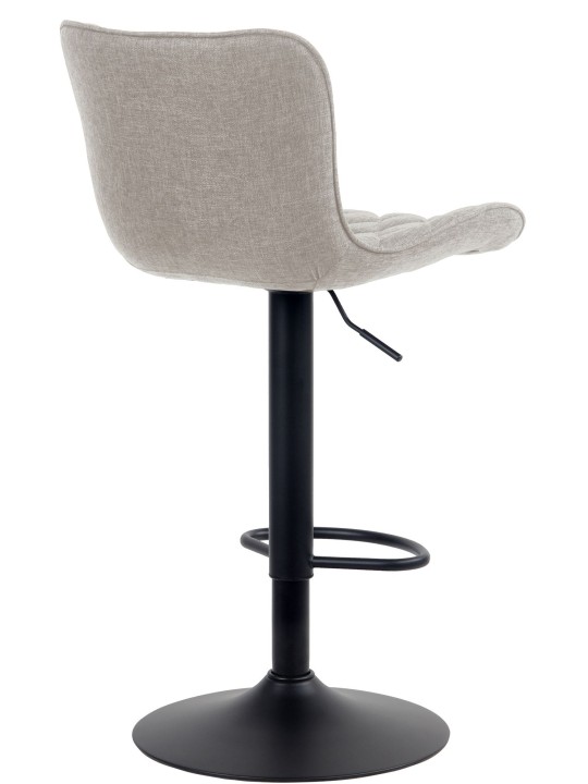 Tabouret de bar Emma tissu, taupe