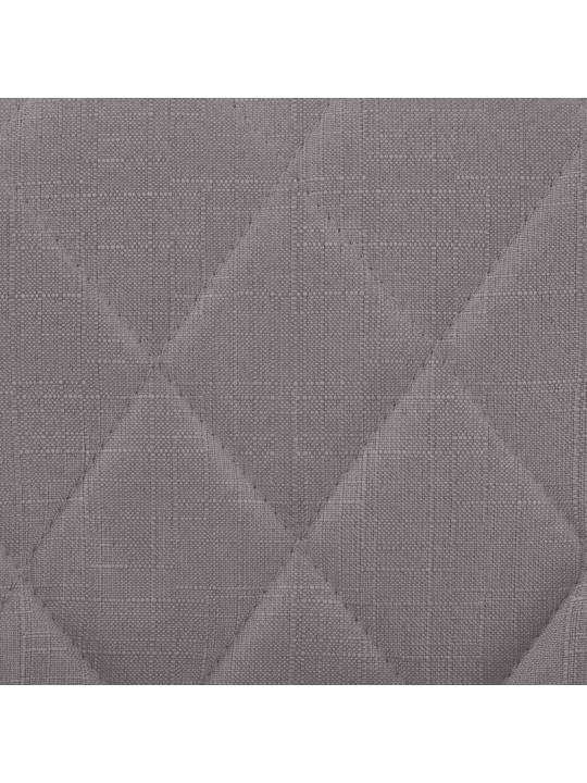 Tabouret de bar Lazio tissu chrome, gris