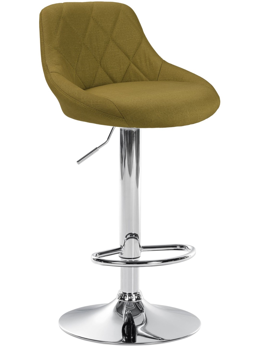 Tabouret de bar Lazio tissu chrome, vert