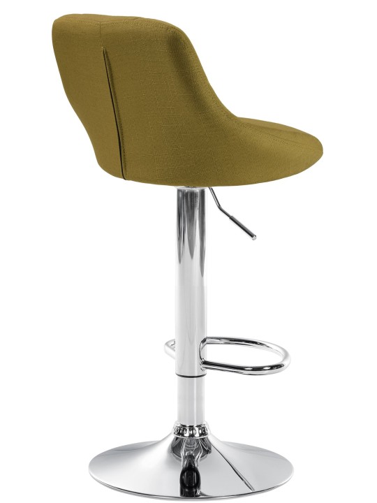Tabouret de bar Lazio tissu chrome, vert