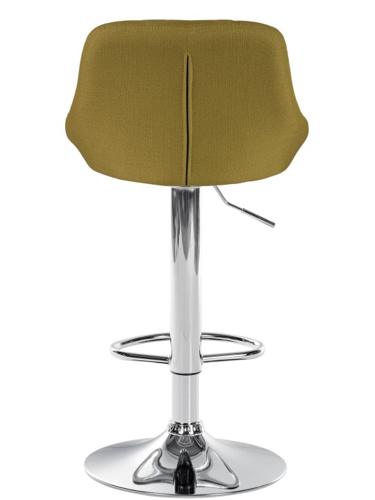 Tabouret de bar Lazio tissu chrome, vert