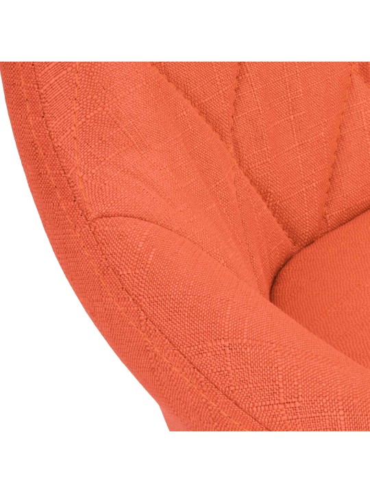 Tabouret de bar Lazio tissu chrome, orange