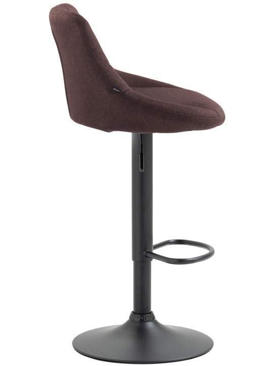 Tabouret de bar Lazio tissu, brun