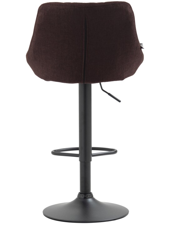 Tabouret de bar Lazio tissu, brun