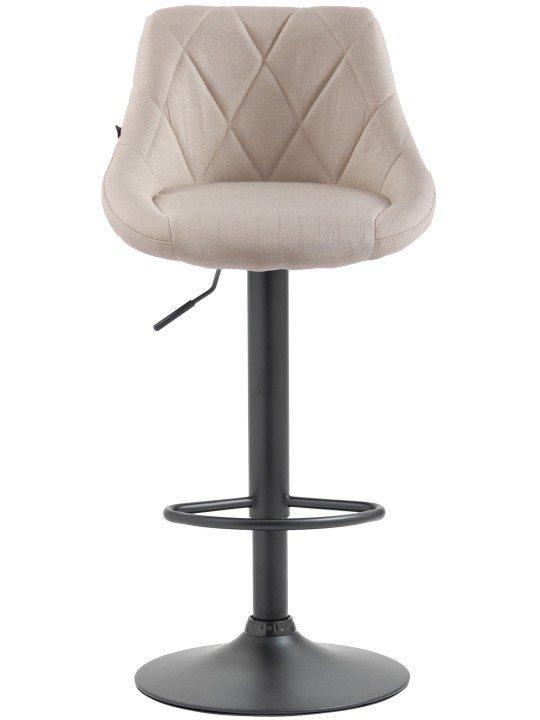 Tabouret de bar Lazio tissu, crème