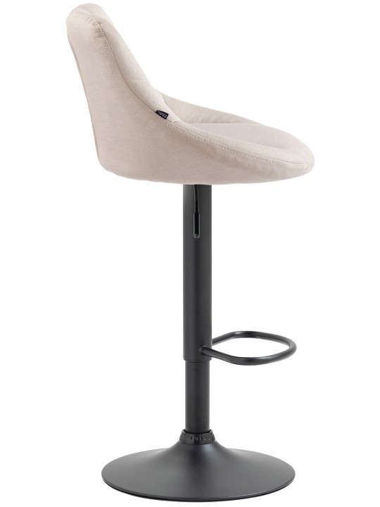 Tabouret de bar Lazio tissu, crème