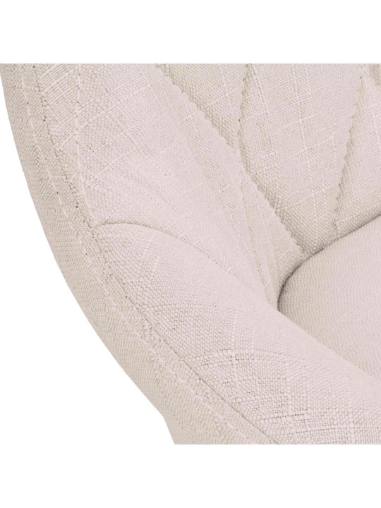 Tabouret de bar Lazio tissu, crème