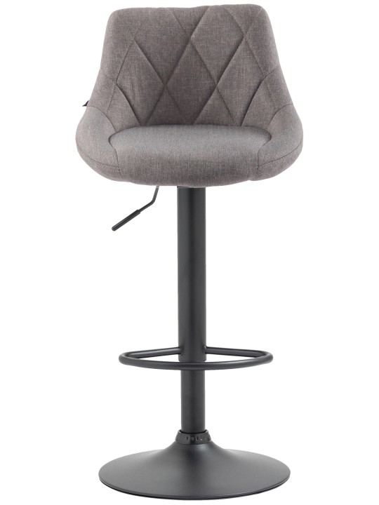 Tabouret de bar Lazio tissu, gris