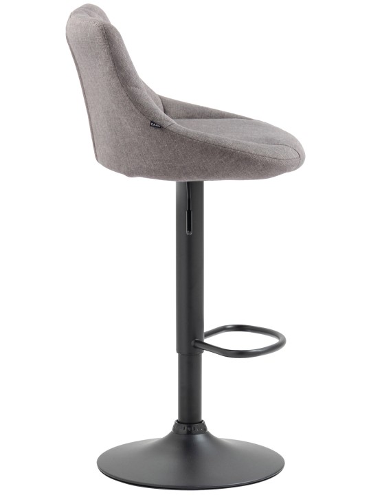 Tabouret de bar Lazio tissu, gris