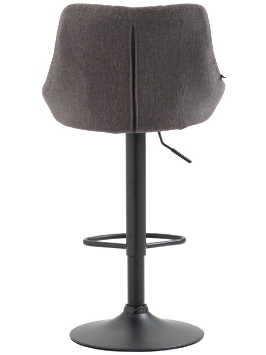 Tabouret de bar Lazio tissu, gris