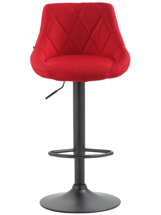 Tabouret de bar Lazio tissu, rouge