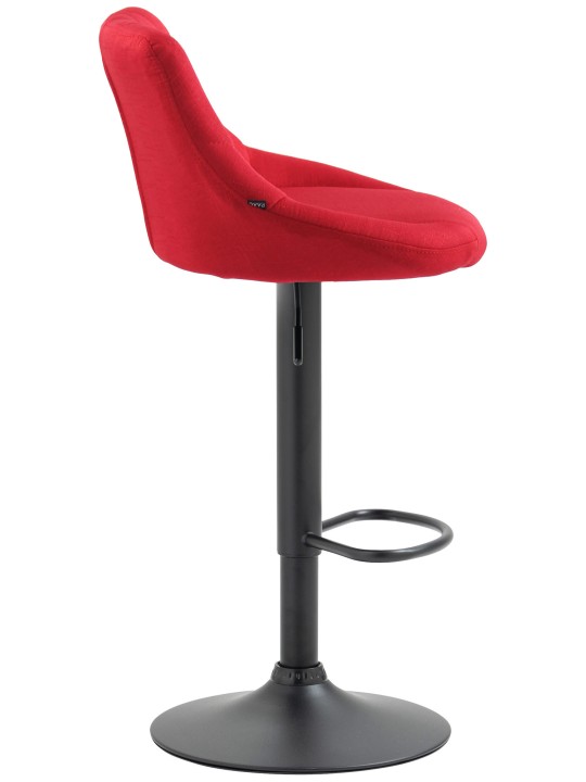 Tabouret de bar Lazio tissu, rouge